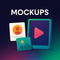 Realistic device screen mockup template for digital designs