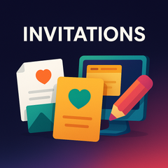 Editable digital invitation template for any event or celebration