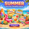summer digital downloads collection featuring beach designs, tropical graphics, and instant downloads