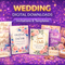 Wedding digital downloads collection featuring invitations, templates, and romantic designs
