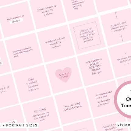 270 Pink Instagram Templates | Pink Social Media Templates| Boho Canva Templates | Instagram Post and story Templates | Engagement templates