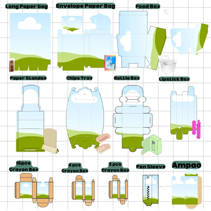 Party Favor Templates Bundle Party Canva Editable Favors Gift Chip Bag Templates party favor box baby shower party kids