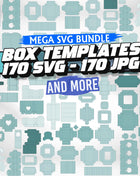 Box Template SVG Bundle: 170 DIY Paper Craft Gift Boxes, Favor Gift, Cutting Files