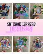 First Pack of 50 3D Cake Topper SVG Pack for Cricut and Silhouette