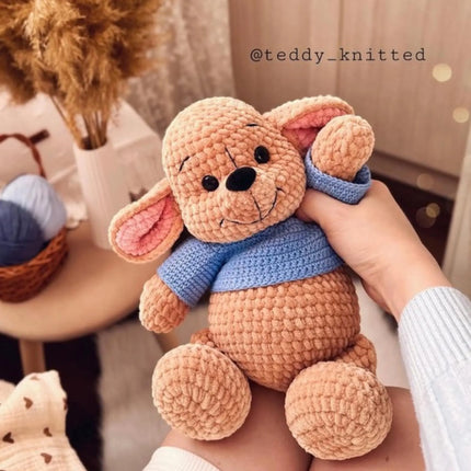 5 in 1 Winnie the Pooh, Piglet, Donkey, Tiger and Little Roo Crochet Pattern- Amigurumi Crochet Pattern- Animal Toy Crochet- Pattern English