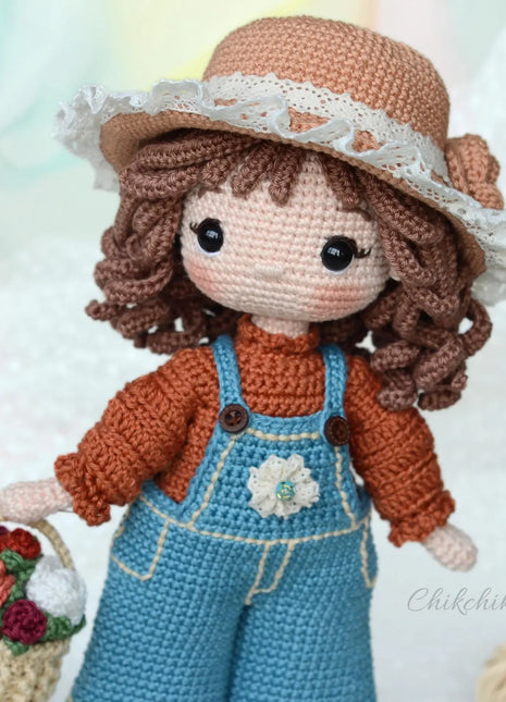 Little CATHY Crochet Doll Pattern, Amigurumi Doll Pattern, PDF Tutorial (En, Fr, De, Esp, Nl, It)