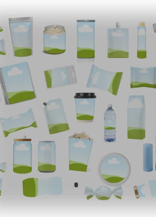 60 Canva Party Favor Mockup Bundle - Editable Templates Pack