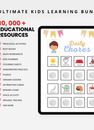 Kids Education Resources Teachers Parents Worksheets For Kids Classroom Activities, DFY Digital Product Bundle, PLR MRR Master Resell Rights