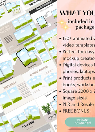 Etsy Listing Video Templates Canva Video Mockups Video Template Etsy Canva Animation Etsy Video Mockup Bundle Canva Mockup Template Bundle