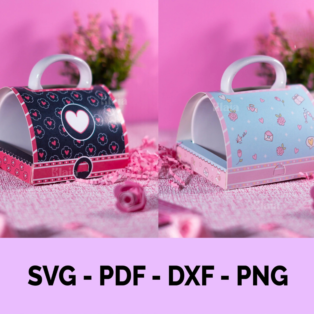 Mug Box Template SVG DXF PDF Cut File For 11oz – Crafty Temps