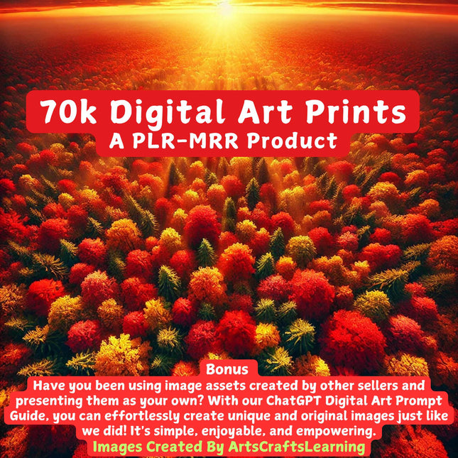 Stunning Digital Art Bundle -High-Resolution Designs Perfect for Wall Art, Prints and Creative Projects - Art Prompts For All Styles