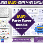 98000+ Party Favor Templates Bundle, Party favor, Canva Party favor templates, Chip Bag Template, Birthday Party Mockups, Ring Pop Templates