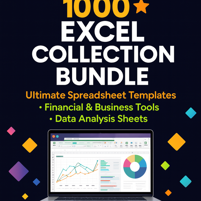 1000+ Excel Collection Bundle | Spreadsheet Templates | Financial & Business Excel Sheets | Data Analysis Tools | PLR | Digital Download