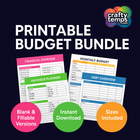 PRINTABLE Finance Planner, Budget Bundle, Debt Payoff Bundle, Savings Tracker, Spending Expense Tracker, Budget Templates, Colorful Modern