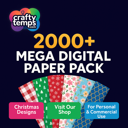 2000 + Mega Digital Paper Pack, Christmas Digital Paper, Floral Digital Paper, Digital Scrapbook, Seamless Background, Digital Patterns