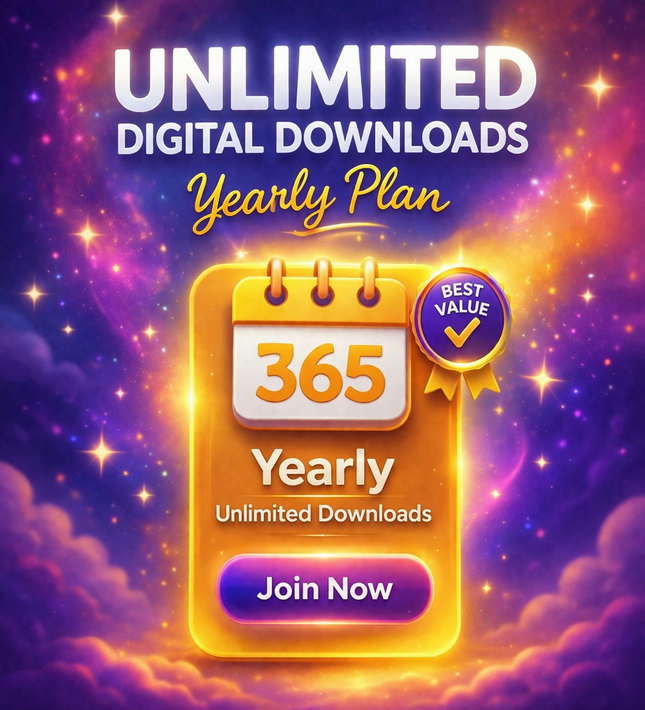 CraftyTemps unlimited digital downloads yearly plan with SVG, PNG, Canva and Cricut templates subscription