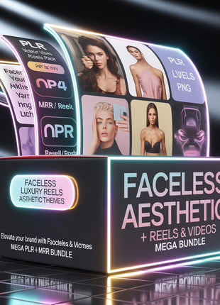 Faceless video, aesthetic video, faceless reels, luxury reels, mega reels bundle, faceless marketing, plr videos pack, mrr resell rights