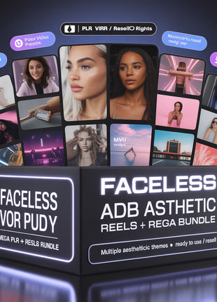 Faceless video, aesthetic video, faceless reels, luxury reels, mega reels bundle, faceless marketing, plr videos pack, mrr resell rights