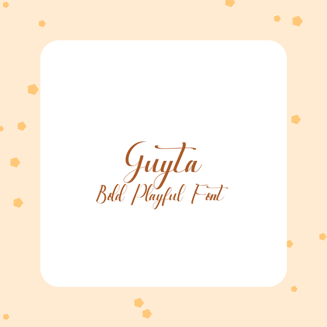 Guyta Bold Playful Font | Fun Cricut Font | Creative Handwritten Display Font