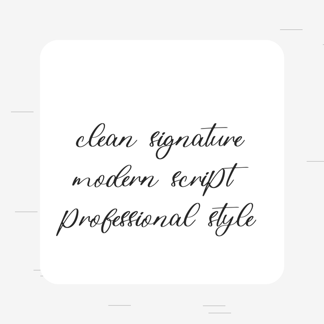 James Smith Signature Script Font | Elegant Cricut Font | Professional Handwritten Font