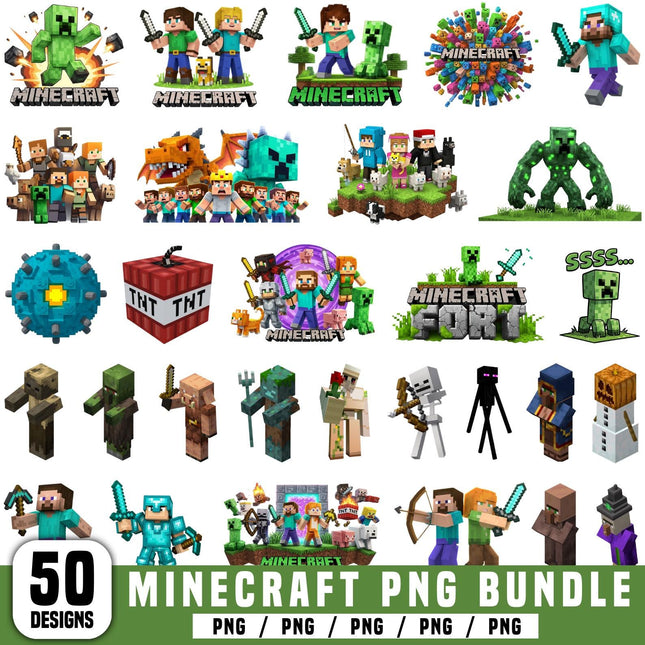 minecraft png bundle gamer clipart sublimation design, gaming pixel art png for shirts cricut silhouette, minecraft style clipart png gaming merchandise design, gamer png bundle pixel art sublimation graphics