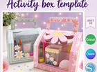 Printable Activity Party Favor Box Template for Kids Birthday Parties