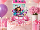 Gabby Dollhouse Canva Editable Printable Cake Topper SVG PNG