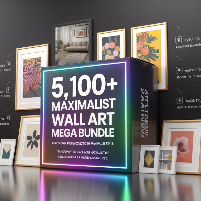 5100+ Maximalist Wall Art MEGA BUNDLE, Eclectic Wall Art, Maximalist Home Decor, Trendy Wall Art, Trendy Prints, Maximalist Gallery Wall Set