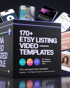 Etsy Listing Video Templates Canva Video Mockups Video Template Etsy Canva Animation Etsy Video Mockup Bundle Canva Mockup Template Bundle
