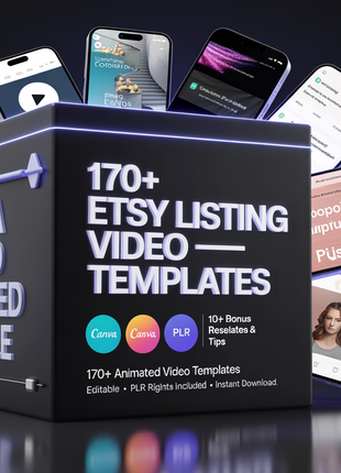 Etsy Listing Video Templates Canva Video Mockups Video Template Etsy Canva Animation Etsy Video Mockup Bundle Canva Mockup Template Bundle
