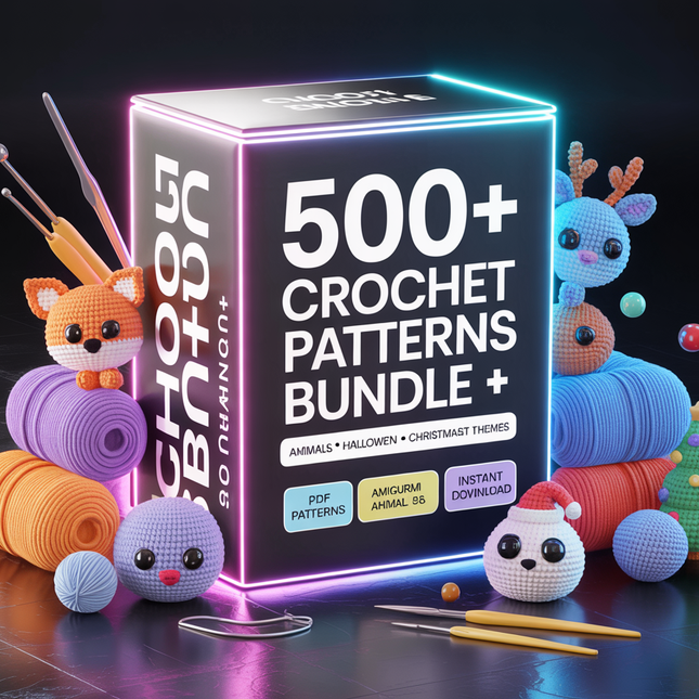 500+ Crochet Patterns, Crochet Pattern Bundle, Amigurumi Crochet Patterns, Animal Halloween Christmas Patterns