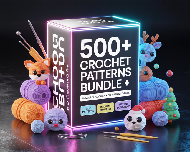 500+ Crochet Patterns, Crochet Pattern Bundle, Amigurumi Crochet Patterns, Animal Halloween Christmas Patterns
