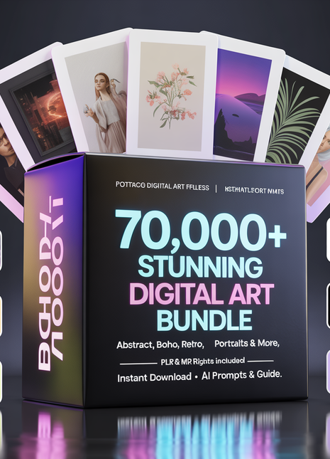 Stunning Digital Art Bundle -High-Resolution Designs Perfect for Wall Art, Prints and Creative Projects - Art Prompts For All Styles