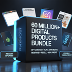 Digital Products Bundle 60 Million Ideal Passive Income, Millions of DFY Content,  Private Label Rights & Master Resell Rights MRR PLR