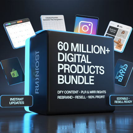 Digital Products Bundle 60 Million Ideal Passive Income, Millions of DFY Content,  Private Label Rights & Master Resell Rights MRR PLR