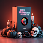 Digital Halloween Party Invitation – Animated Skull Pumpkin Gothic eCard