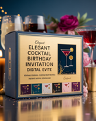 Elegant Cocktail Birthday Invitation – Editable Digital Evite