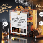 Luxury Birthday Dinner Invitation – Animated Video | Whiskey & Cigar Theme
