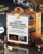 Luxury Birthday Dinner Invitation – Animated Video | Whiskey & Cigar Theme