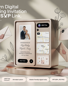 Modern Digital Wedding Invitation with RSVP Link – Editable Canva Template