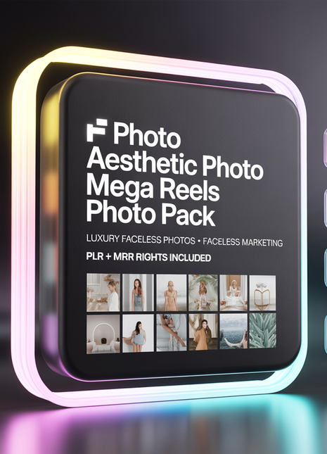 Faceless photo, aesthetic photo, faceless lifestyle, luxury photo, mega reels bundle, faceless marketing, plr photo pack, mrr resell rights