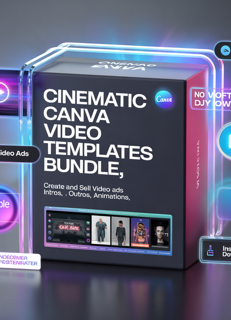Cinematic Canva Video Templates | Create and Sell HQ Video Ads, Intros, Outros & Animations | No Software Needed | Master Resell Rights