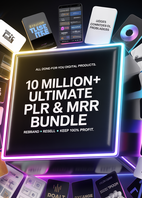 10 Million+ Ultimate PLR MRR Bundle Ideal for Passive Income, Plr Mrr Digital Products, Master Resell Rights, All our PLR Digital Products