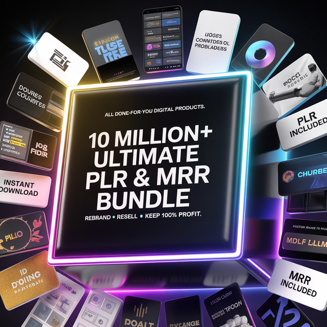10 Million+ Ultimate PLR MRR Bundle Ideal for Passive Income, Plr Mrr Digital Products, Master Resell Rights, All our PLR Digital Products