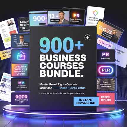 900+ Business Courses Bundle | MRR, PLR, Resell Rights | Video Courses, Marketing Courses, Dropshipping Courses, Courses, Digital Business