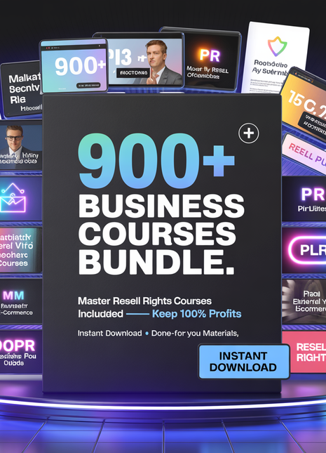 900+ Business Courses Bundle | MRR, PLR, Resell Rights | Video Courses, Marketing Courses, Dropshipping Courses, Courses, Digital Business