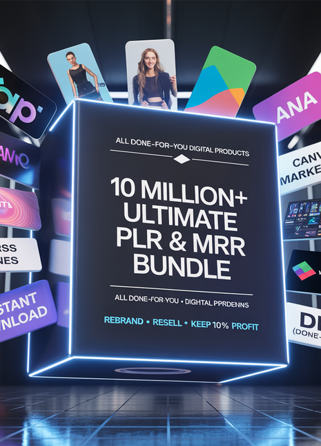 10 Million+ Ultimate PLR MRR Bundle Ideal for Passive Income, Plr Mrr Digital Products, Master Resell Rights, All our PLR Digital Products