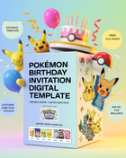 Pokemon Birthday Invitation – Digital Card Themed Template