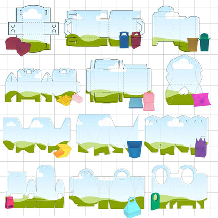 Party Favor Templates Bundle Party Canva Editable Favors Gift Chip Bag Templates party favor box baby shower party kids