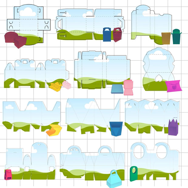 Party Favor Templates Bundle Party Canva Editable Favors Gift Chip Bag Templates party favor box baby shower party kids
